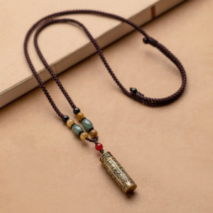 Antique Tibetan Script Necklace