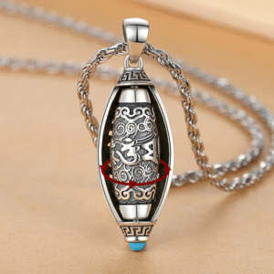 Mantra Prayer Wheel Pendant